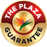The Plaza Guarantee gold seal logo.