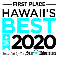 First Place Hawaii's Best 2020 People's Choice Award badge.