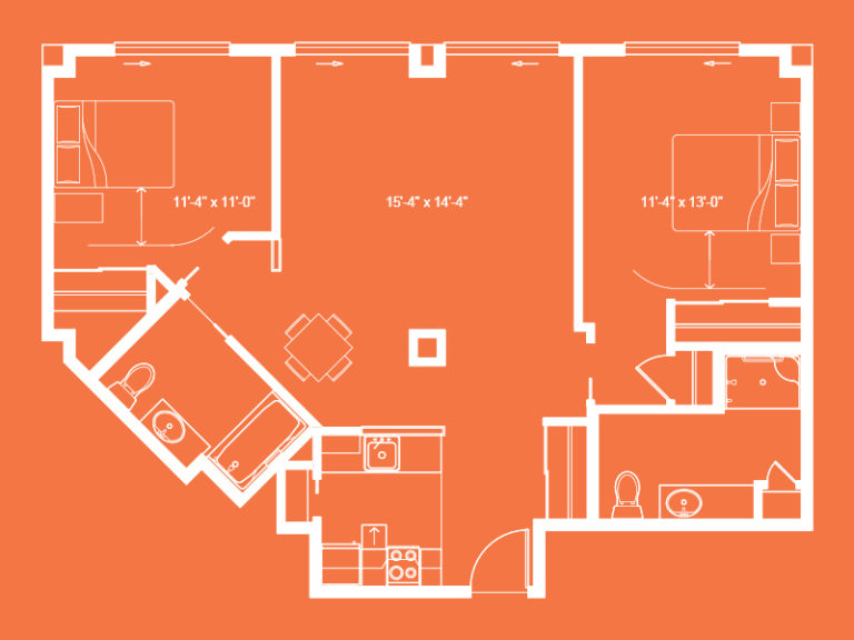 The Plaza at Punchbowl - Independent Living: 2 Bedroom Apartment