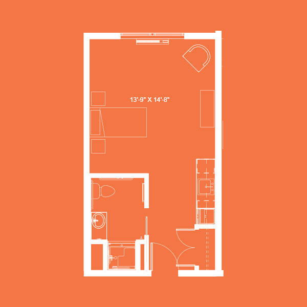 The Plaza at Kaneohe - Independent Living: Studio Apartment