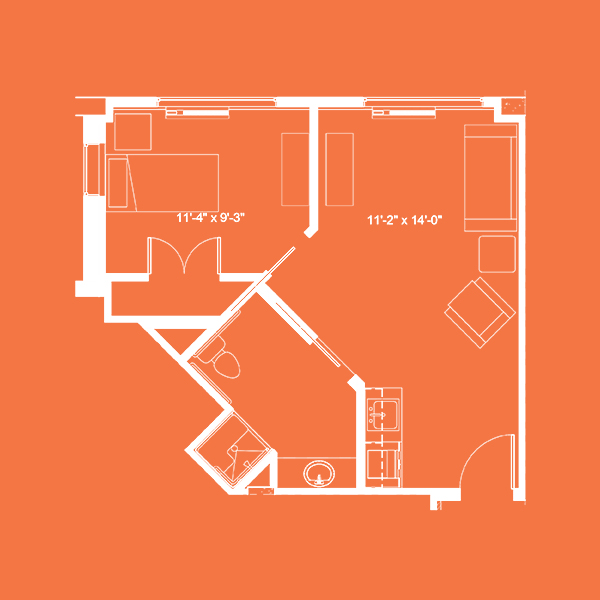 The Plaza at Waikiki - Independent Living: 1 Bedroom Apartment